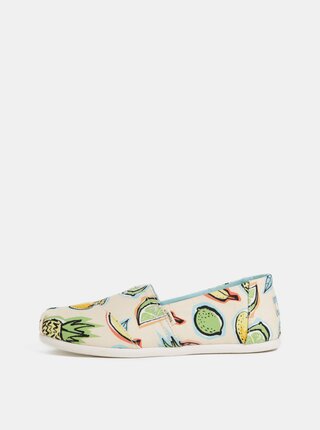 Béžové dámské vzorované slip on TOMS