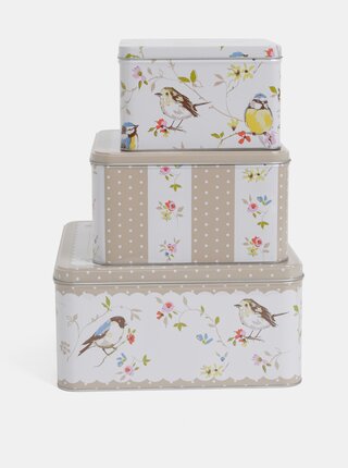 Set de 3 cutie crem cu imprimeu Cooksmart
