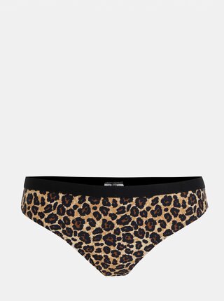 Slip de baie maro cu motiv leopard ONLY Ibiza