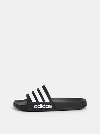 Černé pánské pruhované pantofle adidas CORE Adilette Shower