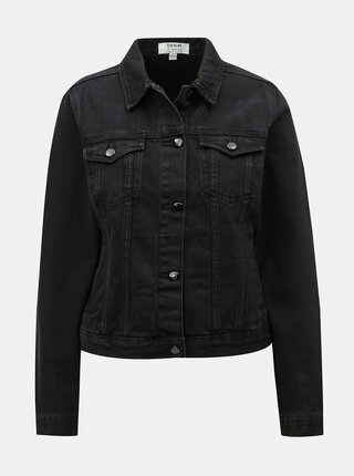 Jacheta neagra din denim Dorothy Perkins