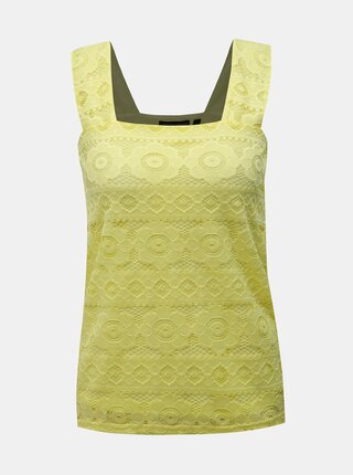 Žlutý krajkový top Dorothy Perkins