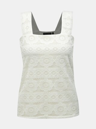 Bílý krajkový top Dorothy Perkins