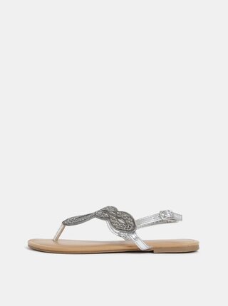 Sandály ve stříbrné barvě Dorothy Perkins
