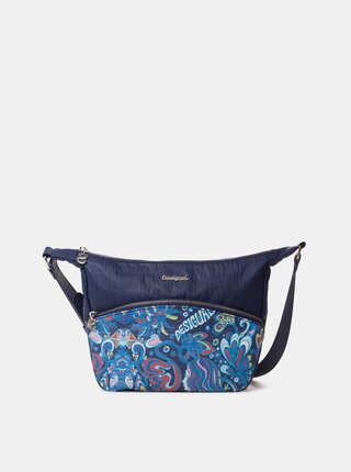 Tmavě modrá vzorovaná crossbody kabelka Desigual Psicodelia