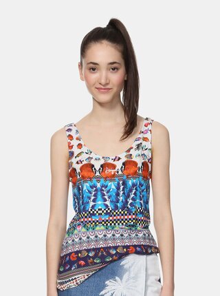 Maiou mov-albastru cu model Desigual Georgina