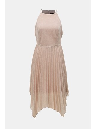 Rochie roz prafuit plisata cu bretele Dorothy Perkins
