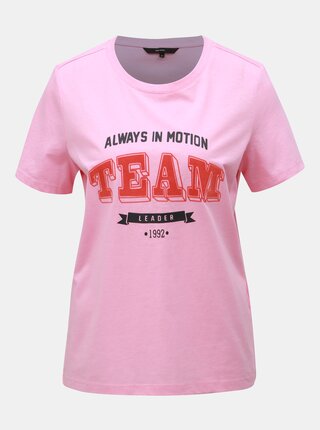 Růžové tričko s potiskem VERO MODA Team