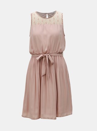 Rochie roz prafuit cu fusta plisata ONLY Carolina