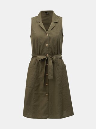 Khaki košilové šaty VERO MODA Abena