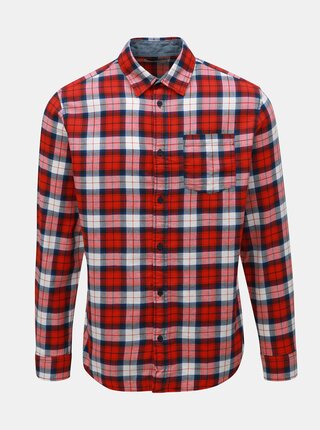 Červená kostkovaná slim fit košile Jack & Jones Nico