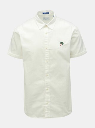Bílá košile s výšivkou Jack & Jones Surf