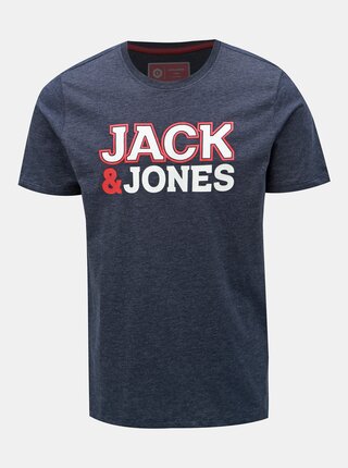 Tmavě modré tričko s potiskem Jack & Jones Nine