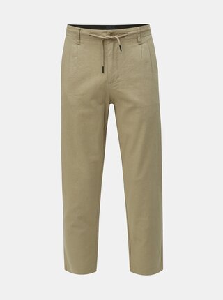 Pantaloni bej din in ONLY & SONS Leo
