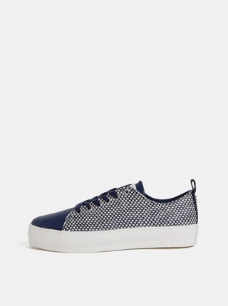 Pantofi sport albastru inchis in carouri de dama U.S. Polo Assn. Trixy