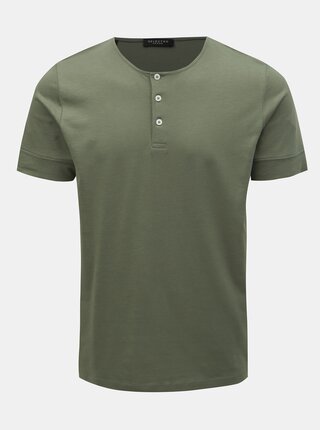 Khaki tričko Selected Homme Amos