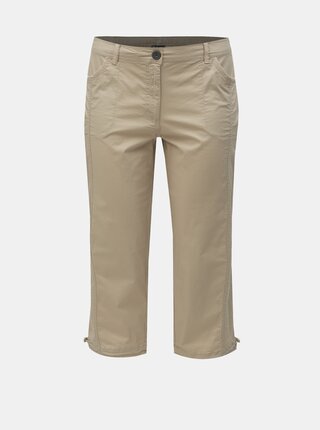 Pantaloni 3/4 bej Ulla Popken