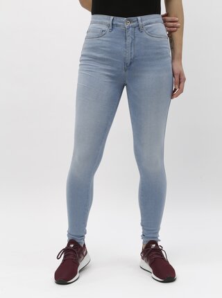 Blugi albastru deschis skinny cu talie inalta ONLY Royal