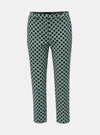 Modré vzorované zkrácené kalhoty Dorothy Perkins