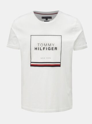 Bílé pánské tričko s nášivkou Tommy Hilfiger