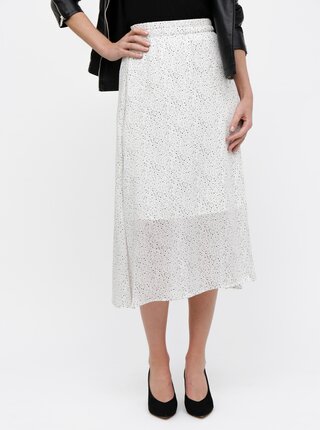 Fusta midi alba cu buline VERO MODA Grace