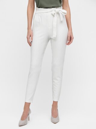 Pantaloni crem in dungi ONLY Florence