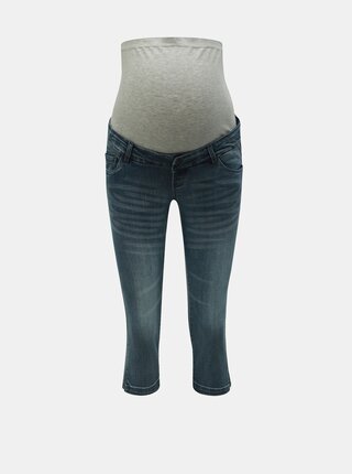 Blugi 3/4 albastri slim fit pentru femei insarcinate Mama.licious Golden