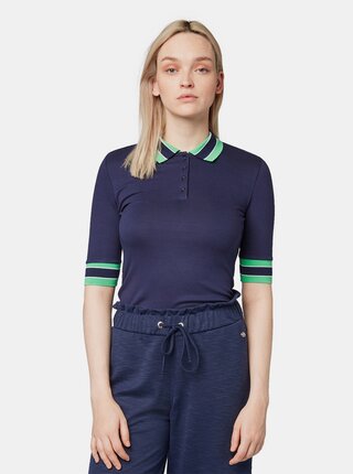 Tmavě modré dámské polo tričko Tom Tailor Denim