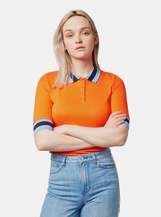 Červené dámské polo tričko Tom Tailor Denim
