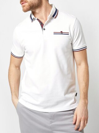 Bílé polo tričko Burton Menswear London