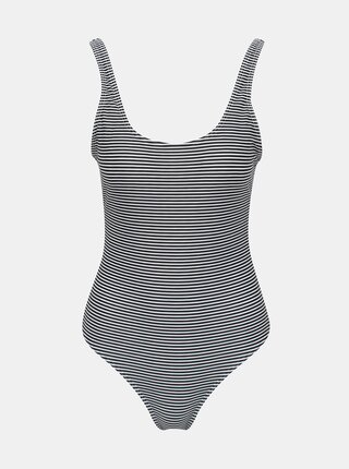Bílo-černé dámské pruhované jednodílné plavky Rip Curl