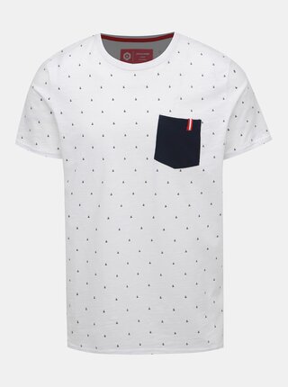 Bílé vzorované tričko Jack & Jones And