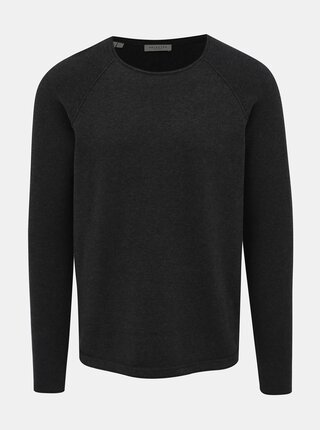 Tmavě šedý basic svetr Selected Homme Carter