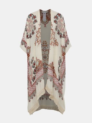 Krémové vzorované kimono Apricot