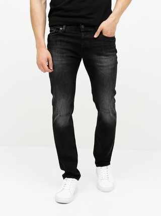 Blugi negri slim fit Jack & Jones Glenn