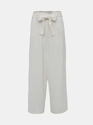 Bílé lněné culottes ONLY Charlie
