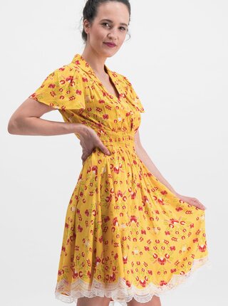 Rochie galbena florala Blutsgeschwister Sweet Mariandl
