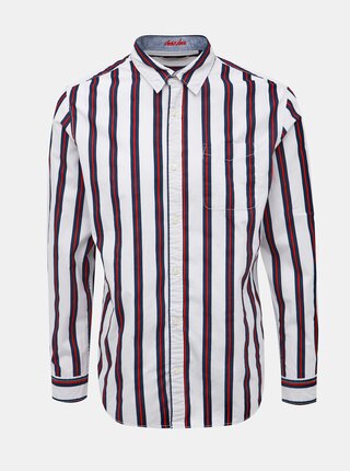 Biela pruhovaná košeľa Jack & Jones Trig