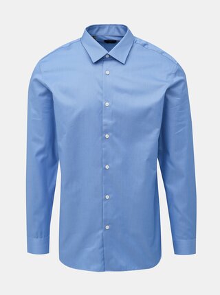 Modrá slim fit košeľa Selected Homme Pen-Pelle