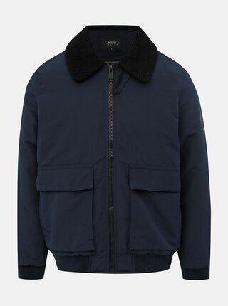 Tmavomodrá zimná bunda Burton Menswear London