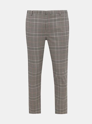 Béžové kostkované oblekové skinny fit kalhoty Burton Menswear London