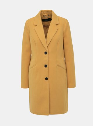 Horčicový kabát VERO MODA Cala