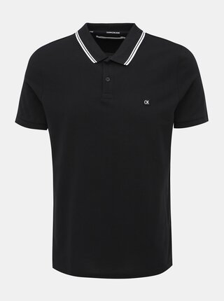 Čierna pánska polokošeľa Calvin Klein Jeans