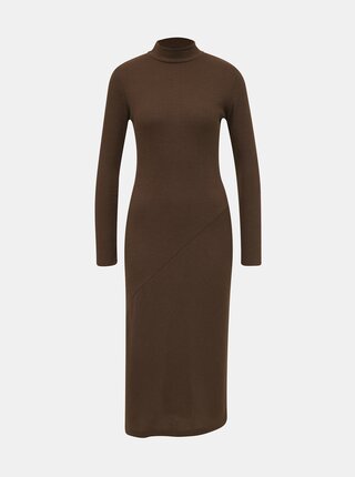 Hnedé svetrové midi šaty Dorothy Perkins