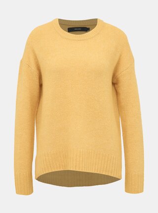 Hořčicový basic svetr VERO MODA Kizzi