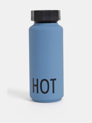 Modrá termo láhev Design Letters Hot 500 ml
