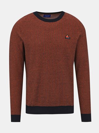 Hnedý vzorovaný sveter Jack & Jones Neil