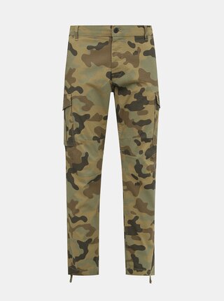 Khaki maskáčové kalhoty Jack & Jones Rob