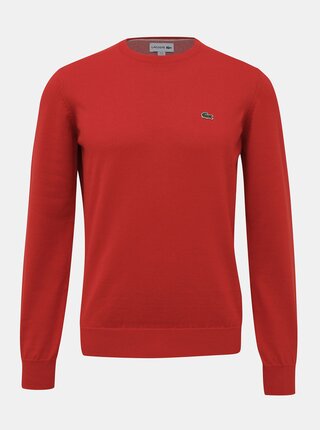 Červený pánsky basic sveter Lacoste