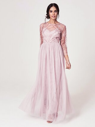 Rochii maxi pentru femei Little Mistress - roz prafuit